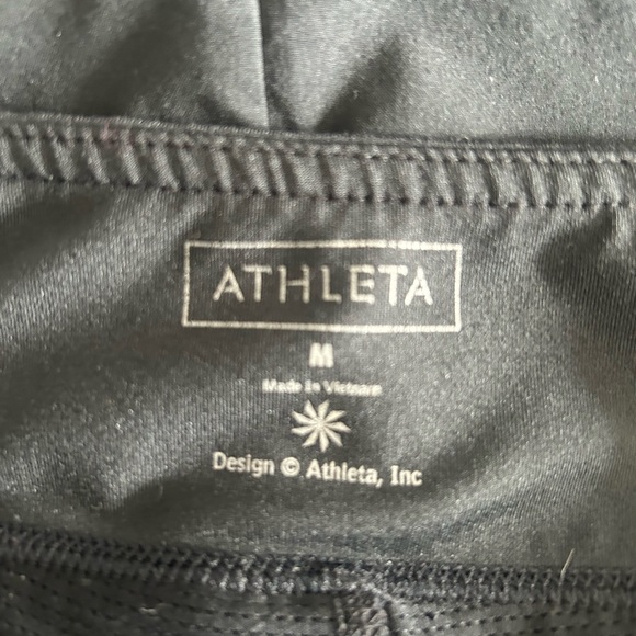 Athleta Women's Second Wind Pleated Skort Black Pink Tennis Zipper Pocket M - Picture 3 of 10